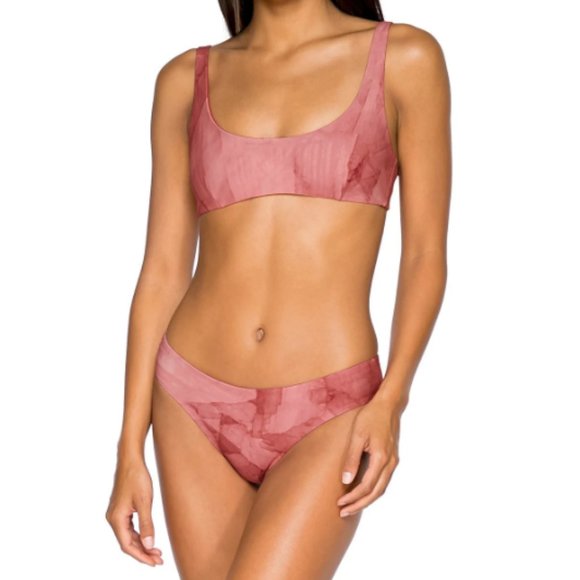 B SWIM | Rip Tide Hipster Bikini Bottom | Medium | Rose Quartz |Made in Columbia - Picture 2 of 10